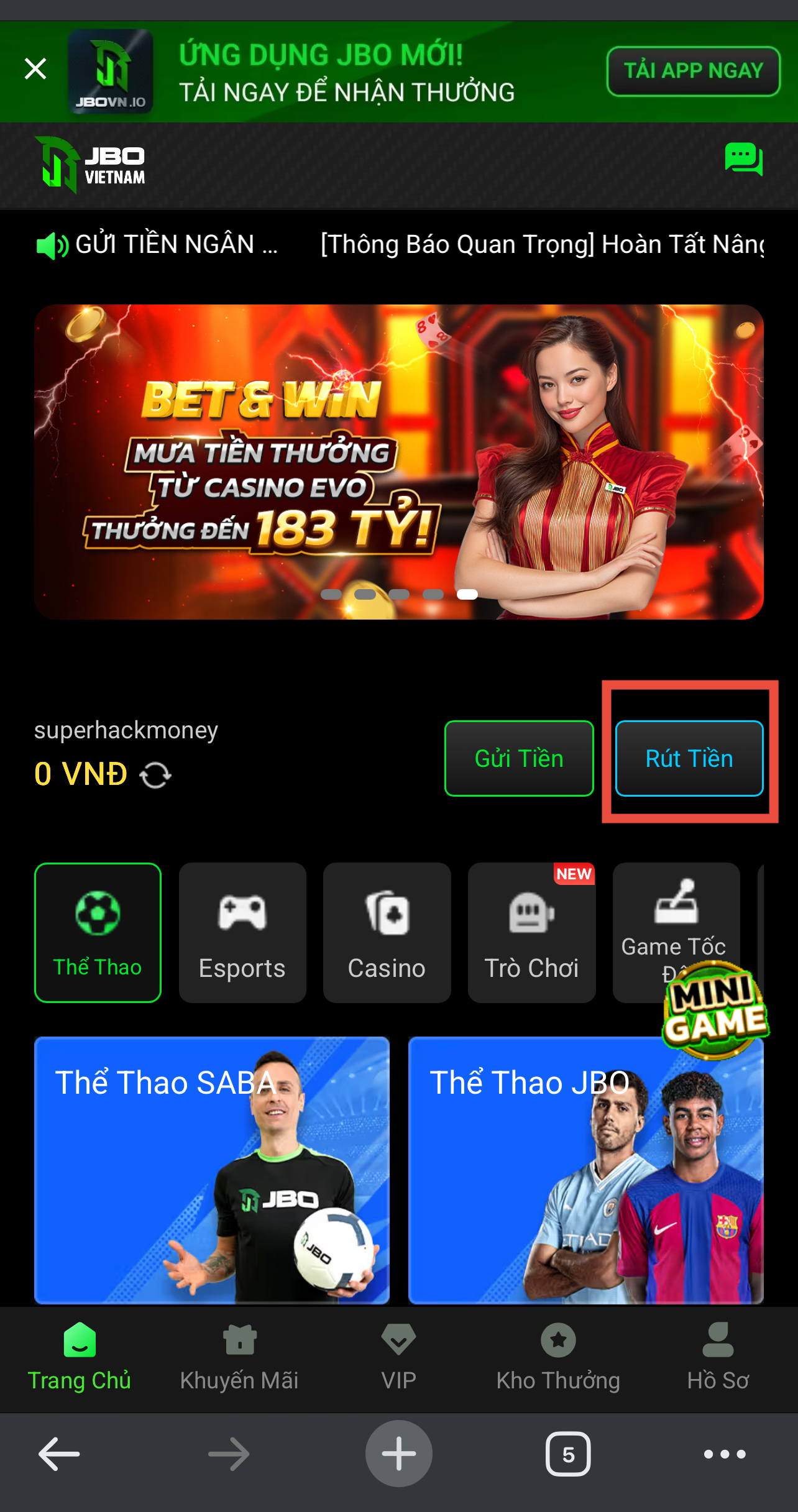 bam nut rut tien jbo 1